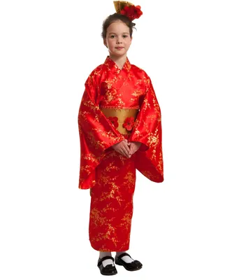 Национальный японский костюм для девочки: заколка, халат, пояс (Россия)  купить в Нижнем Новгороде