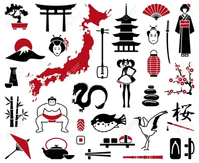 Символы Японии | Japan illustration, Japanese symbol, Japan culture