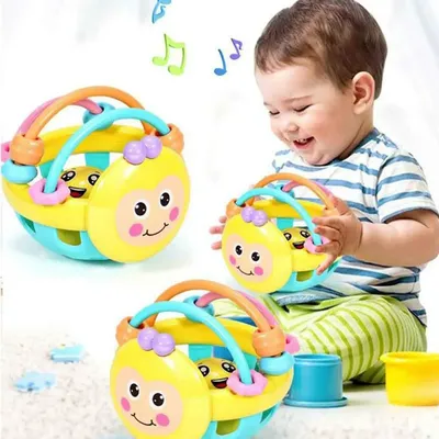 Яркие цветные игрушки для новорожденных 0-12 месяцев, Обучающие Детские  погремушки, шарик для активного отдыха, детский мяч для захвата | AliExpress