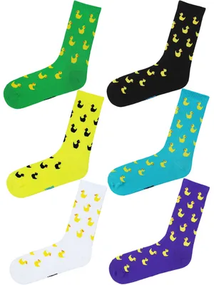 Купить прикольный подарочный набор носков Яркие утки