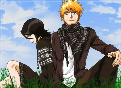 Фото Фото Kurosaki Ichigo / Куросаки Ичиго и Kuchiki Rukia / Кучики Рукия  аниме Bleach / Блич