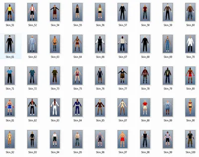 Download List of character skins by ID for GTA San Andreas