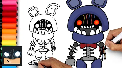 HOW TO DRAW CORRUPTED BONNIE ( FNAF AR ) - YouTube