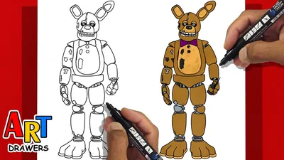 How To Draw SPRING BONNIE Five Nights at Freddy's FNAF - YouTube