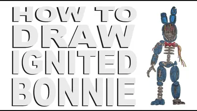 How to draw Ignited Bonnie (FNaF: JoC) - YouTube