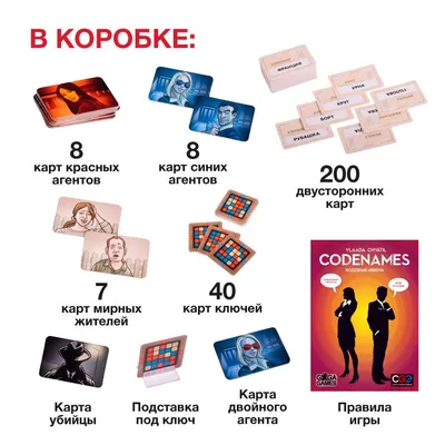 Настольная игра кодовые имена Codenames, игра в слова (id 89941149), купить  в Казахстане, цена на 