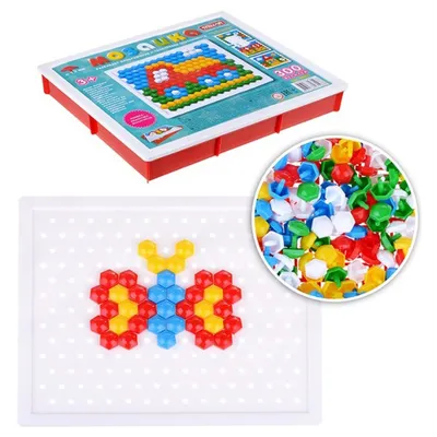 Развивающая игра мозаика детская шестигранная со схемами (диаметр 13 мм,  300 фишек), Стеллар - купить с доставкой по выгодным ценам в  интернет-магазине OZON (645960377)