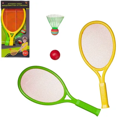 Спортивная игра ABtoys Бадминтон и теннис 2в1 в комплекте 2 ракетки, мяч и  воланчик - купить с доставкой по выгодным ценам в интернет-магазине OZON  (914659040)