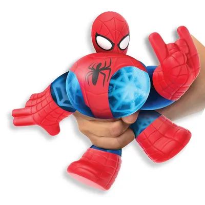 Гуджитсу. Игрушка тянущаяся большая фигурка Человек-Паук, высота - 20 см  GooJitZu красная (577286) купить по цене 8 000 руб. в интернет-магазине ГУМ