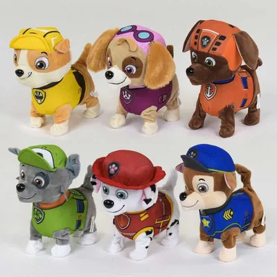 Мягкая игрушка Чейз Щенячий патруль (Paw Patrol Mighty Pups Super Paws  Chase) 20 см - купить недорого в интернет-магазине игрушек Super01