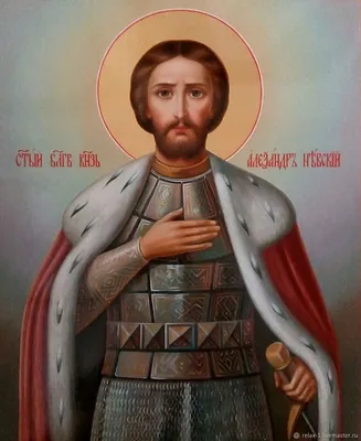 Святой Александр Невский -  - рукописная икона