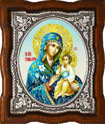 Купить Неувядаемый Цвет Икона Божией Матери с янтарем ЯСФН-7