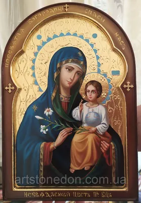 Икона Неувядаемый Цвет Пресвятая Богородица Арт.0830 - Купить рукописные  иконы (в наличии готовые и на заказ)