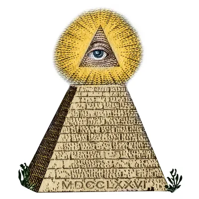 All seeing eye. Illuminati symbols, masonic sign. Conspiracy of   Jewish Star Sign of David. New world order. Vector illustration set Stock  Vector | Adobe Stock