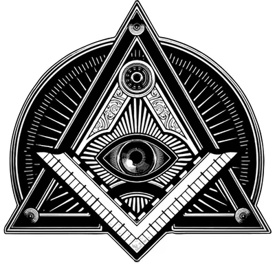 Illuminati Eye Of Providence Round Embroidered Iron On Patch - 