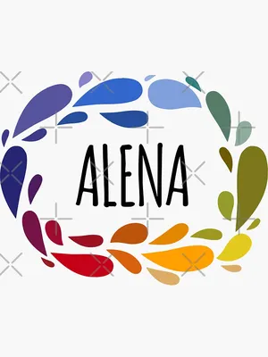 Alena Name Cute Colorful Gift Named Alena" Sticker for Sale by kindxinn |  Redbubble