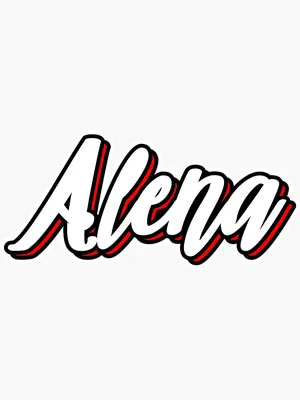 Alena first name - hand lettering design" Sticker by sulies | Redbubble