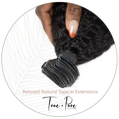 True and Pure Texture Tape In Relaxed Natural Tape In Hair Extensions