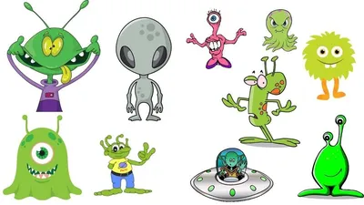 Страшный инопланетянин — раскраска для детей. Распечатать бесплатно.