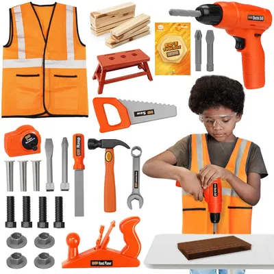 Купить 22 шт. детский набор инструментов, набор инструментов для обучения  детей с футляром для хранения, сумка для моделирования, инструменты для  ремонта, набор инструментов отвертки для детей, подарок | Joom