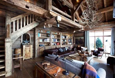 Интерьер гостиной загородного дома в стиле шале | Chalet interior, Luxury  ski chalet, Chalet