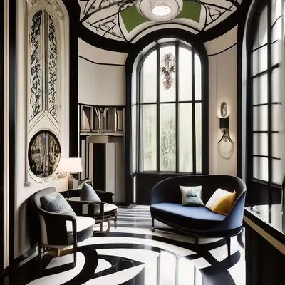 Домашний интерьер в стиле модерн в…» — создано в Шедевруме