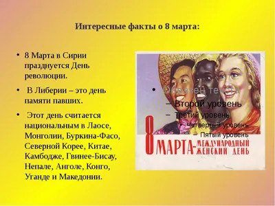 Презентация к классному часу "Международный женский день. История  возникновения праздника"