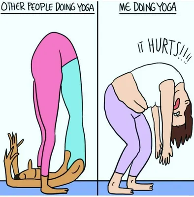 Funny Yoga Cartoon | Yoga quotes funny, Yoga jokes, Yoga funny