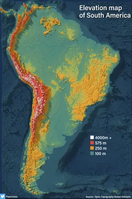 Магнитный географический пазл "Южная Америка"