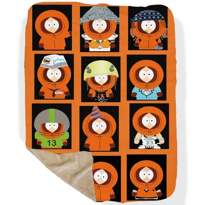 South Park Faces of Kenny Sherpa Blanket – South Park Shop