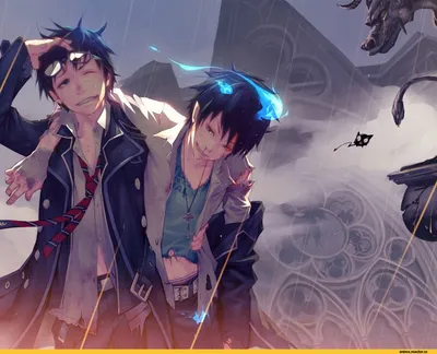 Anime :: синий экзорцист :: арт :: красивые картинки :: Okumura Rin ::  Okumura Yukio :: monq - JoyReactor