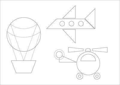 Рисунок из геометрических фигур для детей: 1 класс, 2 класс (круг, овал,  квадрат, треугольник и многоугольник)