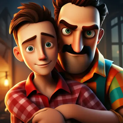 Игра Hello Neighbor,привет сосед …» — создано в Шедевруме