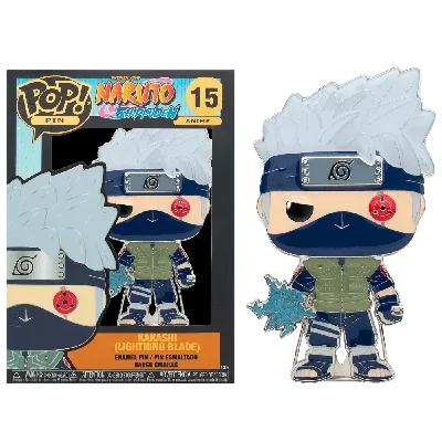 Фигурка Какаси Хатакэ Клинок Молнии значок 10 см (Kakashi with Lightning  Blades 4-inch Enamel Pin) — Funko POP