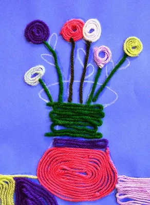 Как просто сделать цветок из ниток с помощью прищепки/thread flower/Faden  Blume - YouTube