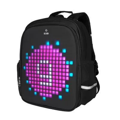 Купить рюкзак с LED-дисплеем PIXEL ONE - BLUE SKY (голубой), цены на  Мегамаркет | Артикул: 600000385363