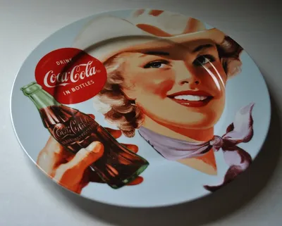 NEW DRINK COCA-COLA IN BOTTLES DINNER Plate 10" Retro Girl Cowgirl  Advertising | eBay