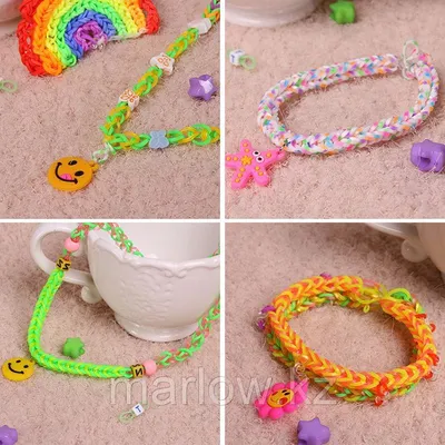 Радужки (Rainbow Loom) - набор для вязания из резинок (id 111422463),  купить в Казахстане, цена на 