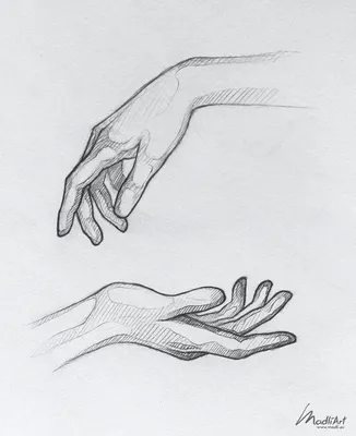 Нарисованная кисть руки - 73 фото