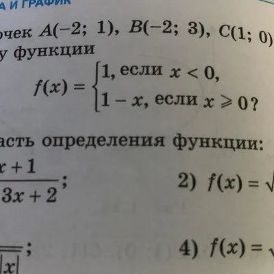 Какие из точек А(-2;1),В(-2;3),С(1;0),D(4;3),принадлежат графику функций(На  фото) Помогите - Школьные Знания.com