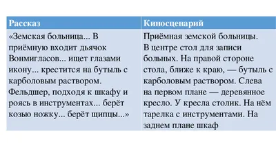 Презентация "Подготовка к киносценарию по рассказу Чехова "Хирургия"  (литература, 5 класс)