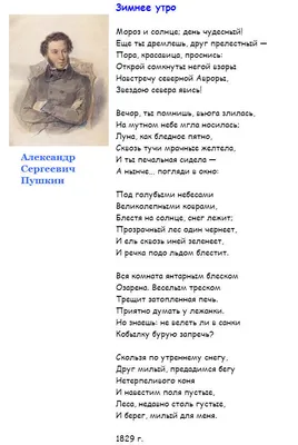 Анализ стихотворения Александра Пушкина «Зимнее утро»: краткий разбор по  плану, жанр