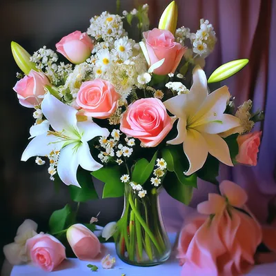 Букет цветов для @Ира Ирина. …» — создано в Шедевруме