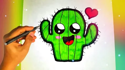 Как нарисовать кактус поэтапно для детей » рисуем кактусы легко и просто  карандашом и красками