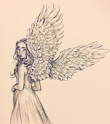 Ангел рисунок карандашом для срисовки легкие - 91 фото