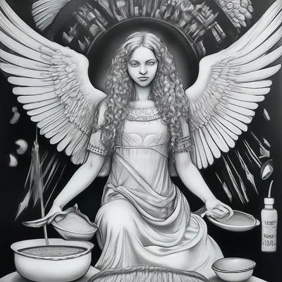 Картинки для срисовки девушки ангел (24 шт)
