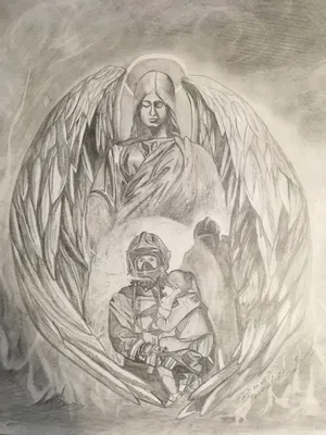 Рисунок Кастиэля Падший ангел Эскиз, ангел, карандаш, крылья, симметрия png  | Klipartz