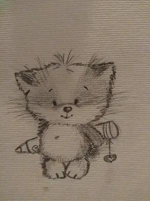Рисунок карандашом котика» — создано в Шедевруме
