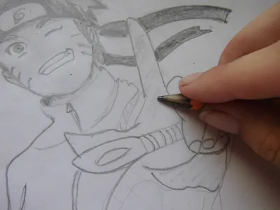 Детский карандаш с рисунком из аниме «Наруто» | AliExpress