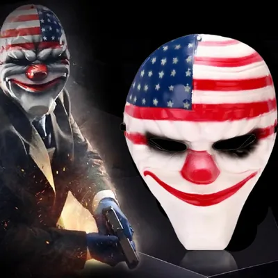 Карнавальная Маска Payday Даллас, маска на Хэллоуин злой клоун. - купить по  доступным ценам в интернет-магазине OZON (656043218)